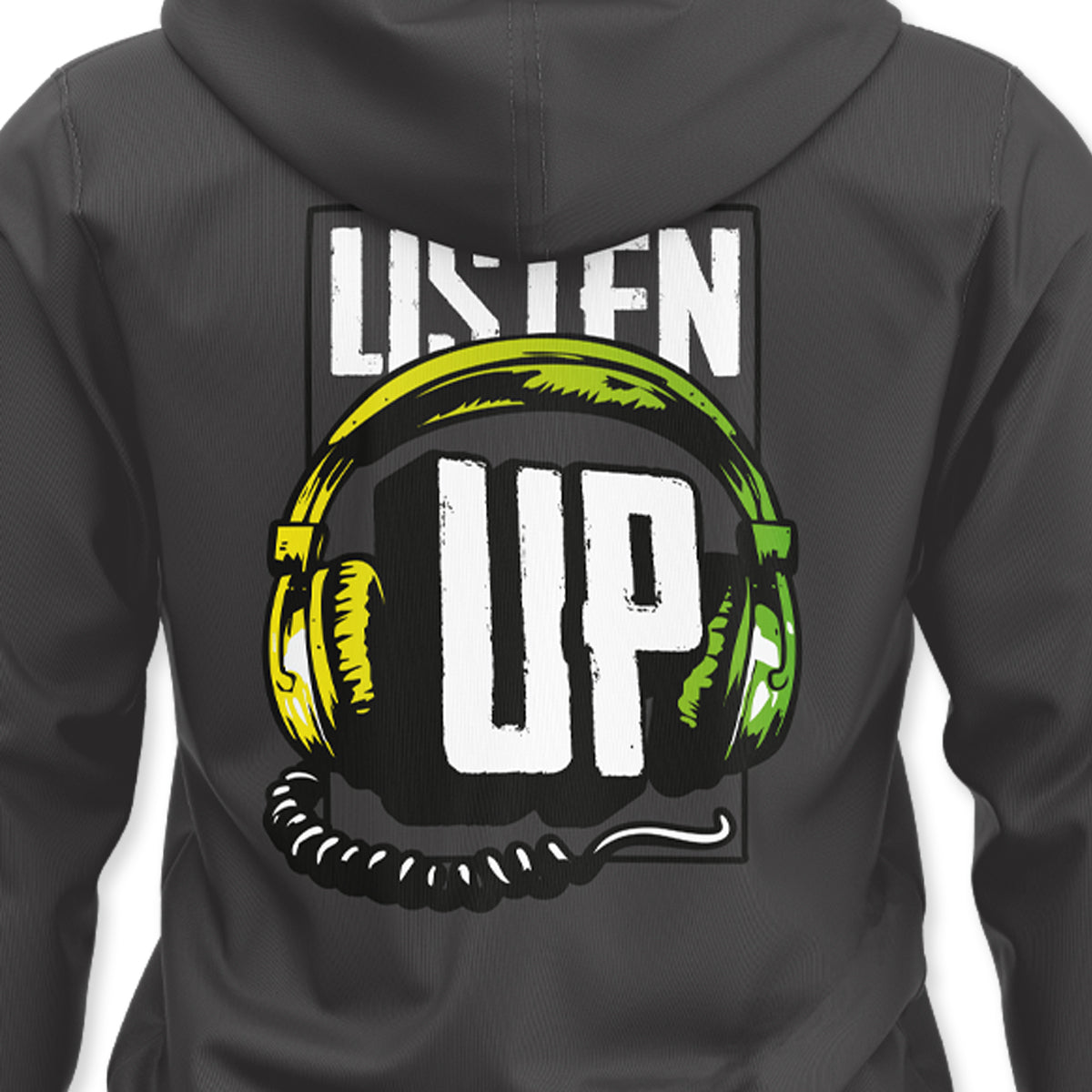 LISTEN UP HOODIE GREY KIDS
